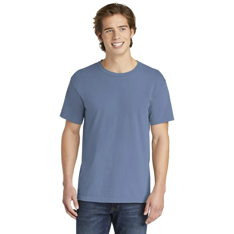 4xl - Comfort Colors, Adults, C1717, Blank Shirt, Washed Denim